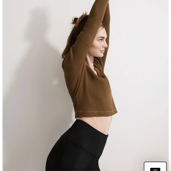 NWT Madewell waffle crop long sleeve - Picture 2 of 9